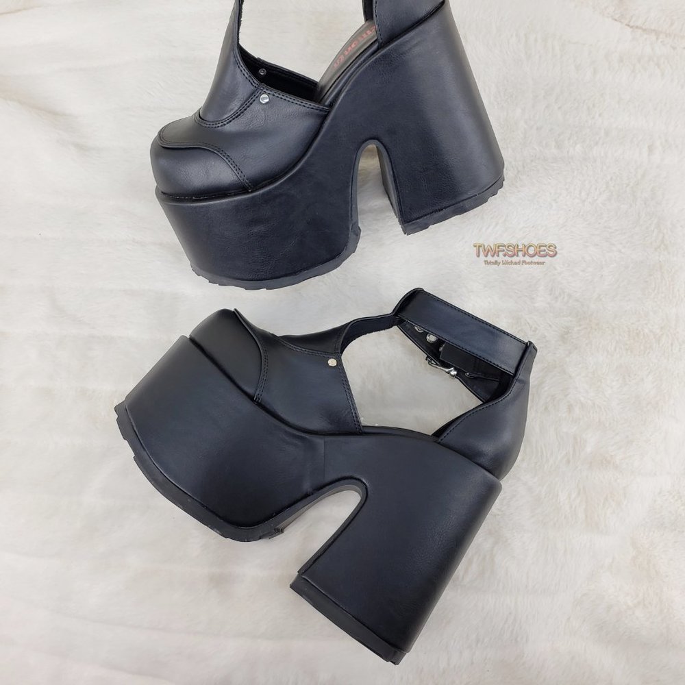 Goth Platform Chunky Heel Sandal Shoes RESTOCKED - Picture 7 of 11